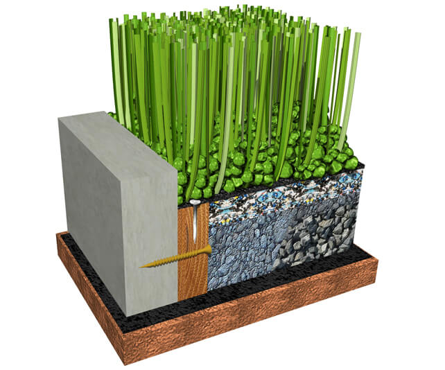 Playground Surface with Concrete Border