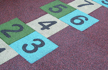 Poured in place rubber playground surface