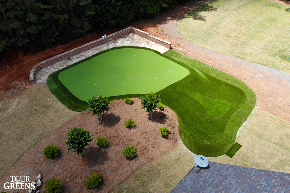 PGA pro backyard putting green custom designed by Tour Greens