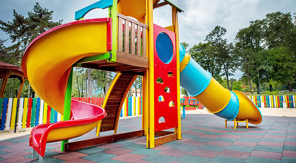 rubber tile playground surface
