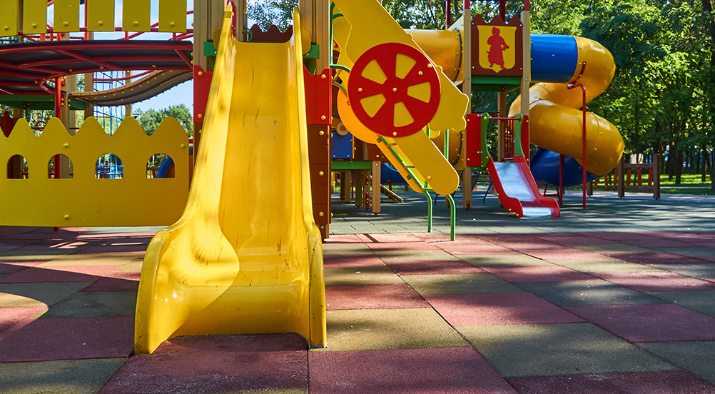 rubber playground tiles